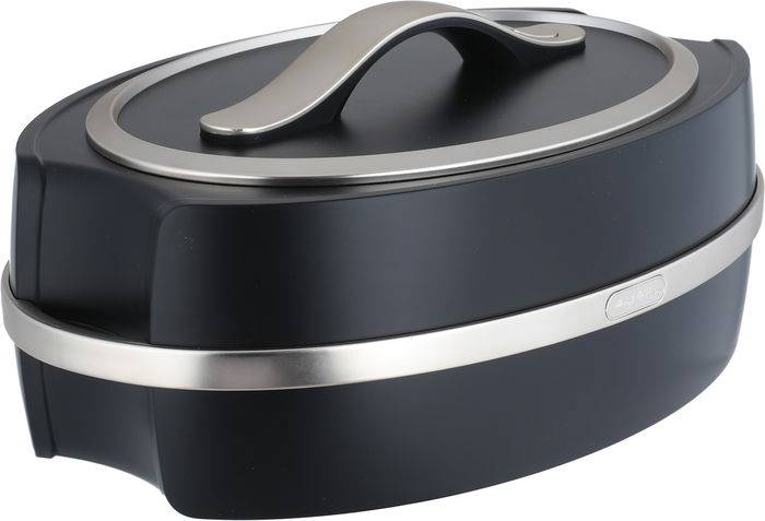 Al Saif Gallery Kanda 2 Case Set, 3 Pieces, Steel Inner Case, Oval - Black Silver product image 3