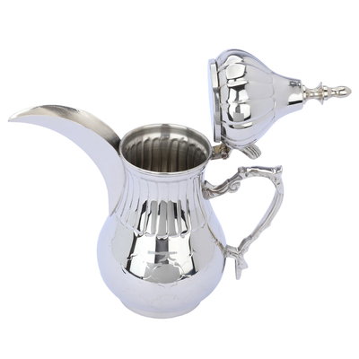 Al Saif Gallery Tarahib Arabic Coffee Dallah iron, 0.6 liters - Silver product image 2