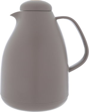 Al Saif Gallery thermos, 1 liter, thermal glass inner container, plastic outer shell - dark beige product image 2