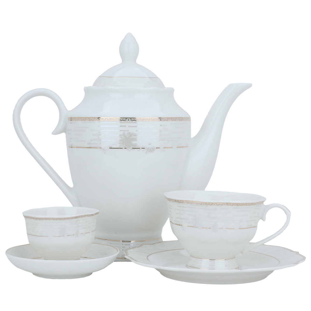 طقم سفرة بورسلان السيف غاليري، 65 قطعة، دائري - أبيض product image 2