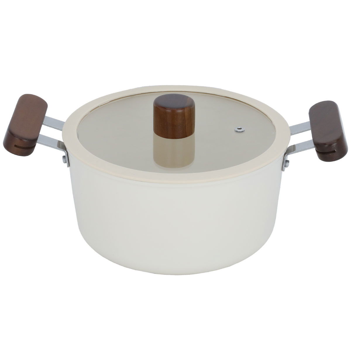 Tornado Ceramic Pot, 20 cm, side handles - light beige product image