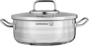 Korkmaz Astra 2 Stainless Steel Pot with Lid, 6 Liters, 28 cm - Silver product image 2