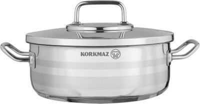 Korkmaz Astra 2 Stainless Steel Pot with Lid, 6 Liters, 28 cm - Silver product image 3