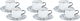 Al Saif Gallery Porcelain Coffee Cups Saucer Set, 12 Pieces, 90 Ml - White product image 1