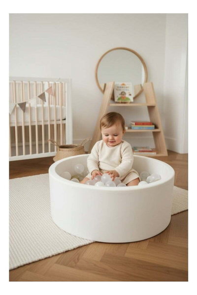 حوض كرات اسفنجية فان مومنت، 90×30 سم، 50 كرة - ابيض product image 4