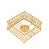 Al Saif Gallery Steel Heating Base, 14 x 14 x 7 cm, Square - Gold product image 2
