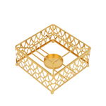 Al Saif Gallery Steel Heating Base, 14 x 14 x 7 cm, Square - Gold product image 2