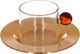 Amber Al Saif Gallery Glass Tea Serving Set, Teapot + Cups and Saucers + Warmer Base, 15 Pieces - Hazel product image 4