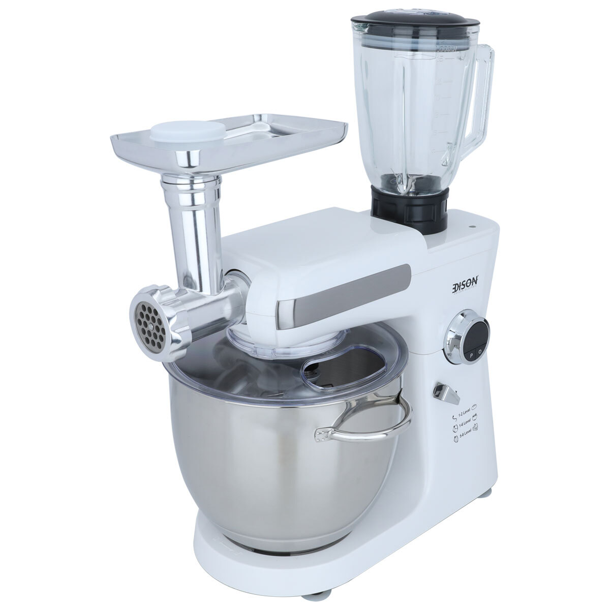 عجانة كهربائية ديجيتال إديسون، 2000 واط، 10 لتر، 8 سرعات، FM162 - أبيض product image 2