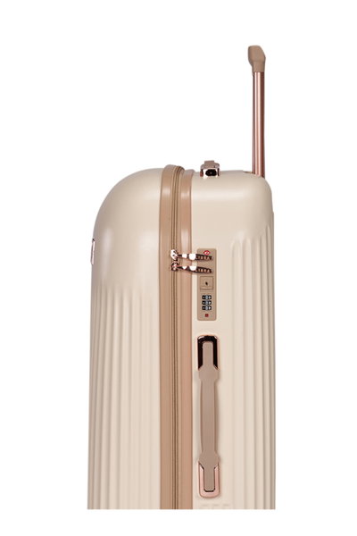 طقم شنط سفر ABS ليمرا، 6 مقاسات، 4 عجلات، قفل ارقام، WM-26 - بيج ذهبي product image 6