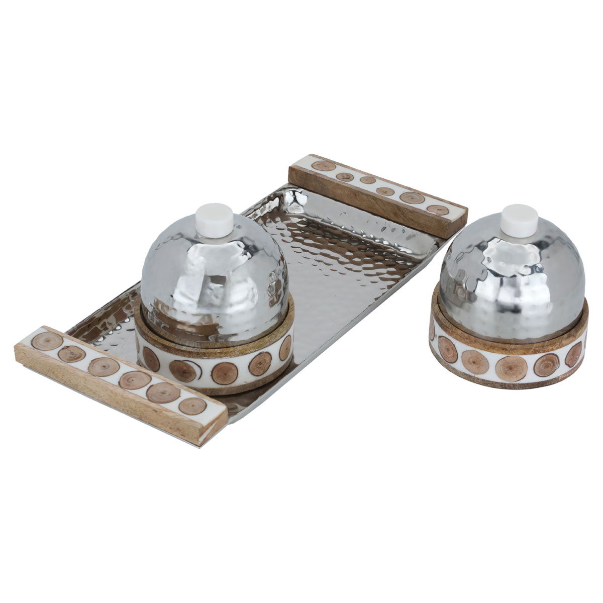 Al Saif Gallery steel date set, 36x16x11.5 cm, with toferia - silver product image 2