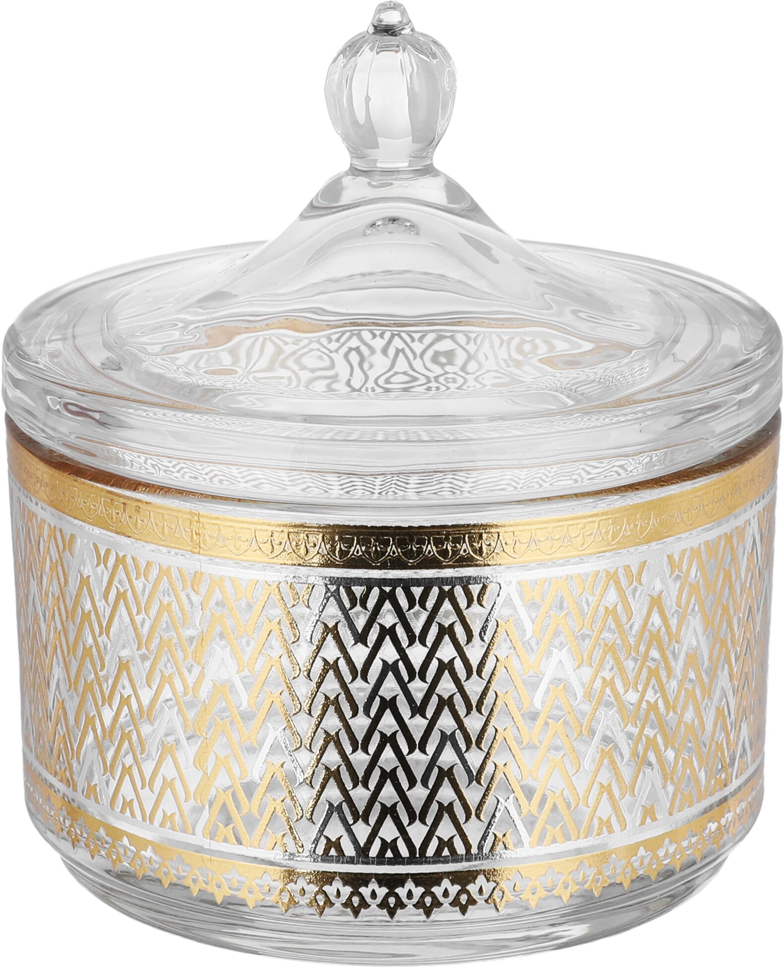 Al Saif Gallery Glass Tea and Coffee Bialat Set, 26 Pieces - Gold product image 5