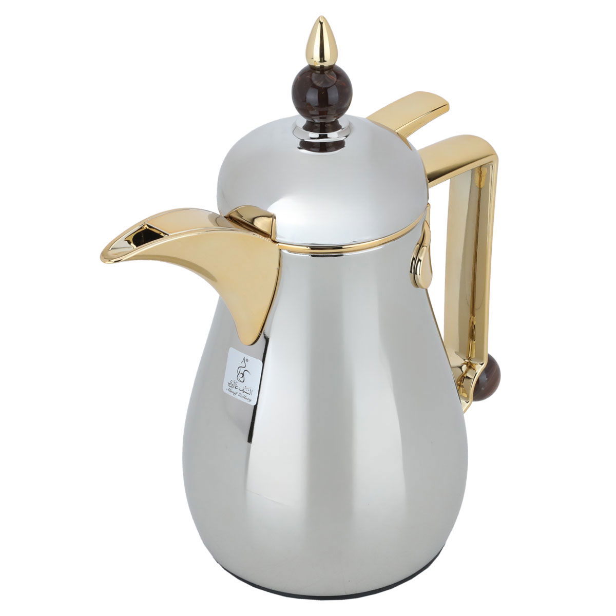 Al Saif Gallery Crystal Thermos, 0.35 litres, thermal glass inner container, steel outer shell - silver product image 2