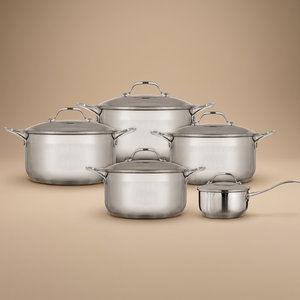 Rocky Steel Cookware Set, 10 Pieces - Silver product image