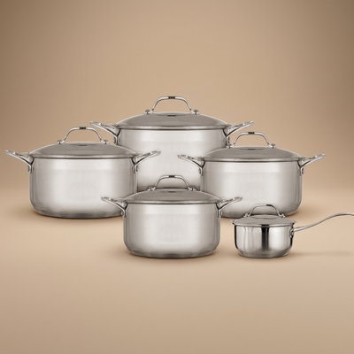 Rocky Steel Cookware Set, 10 Pieces - Silver product image 1