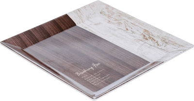 صينية تقديم بلاستيك السيف غاليري، 23×23×3 سم، مربع- أبيض بني product image 2