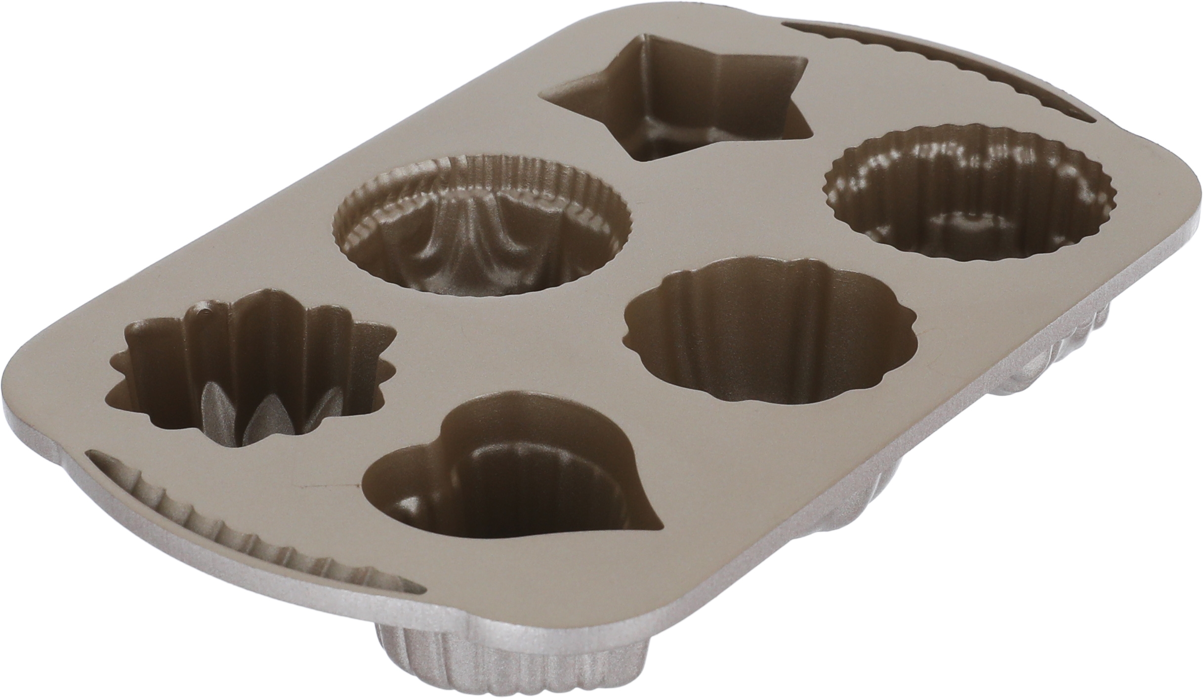 قالب كيك مافن جرانيت ماريسا لونينا، 6 خانات، 17.6x11x2.8 سم - ذهبي product image 2