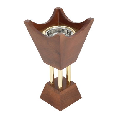 مبخرة خشب السيف غاليري، 13.5x13.5x17.5 سم - ذهبي بني product image 2