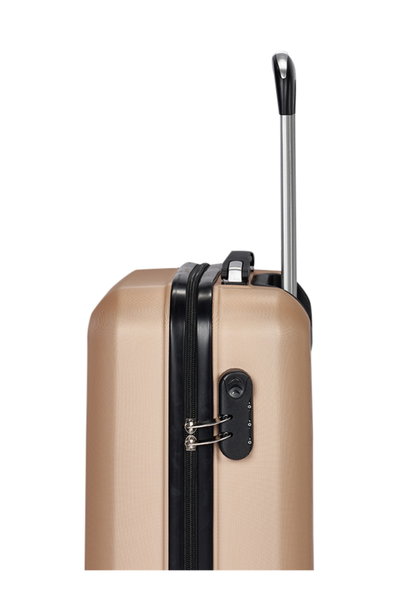 طقم شنط سفر ABS ليمرا، 3 مقاسات، 4 عجلات، قفل ارقام، WM-201 - ذهبي product image 5