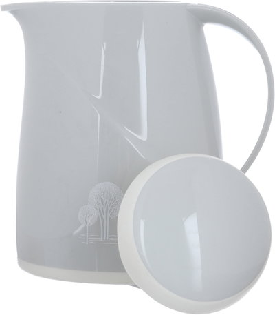 Helios Thermos, 0.3 litres, tree pattern, thermal glass inner shell, plastic outer shell - light gray product image 5