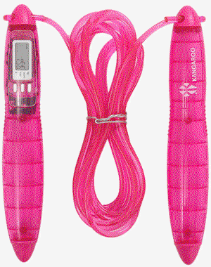 Kangaroo 1110174 jump rope with digital counter, 3 meters, LCD, 1110174, 360° rotating head - Pink product image