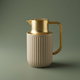 Everest Laura thermos, 1 liter, golden handle, thermal glass inner shell, plastic outer shell - beige product image 1