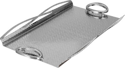 طقم طوفريات تقديم ستانلس ستيل، 3 قطع، منقوش، مقبض معدني - فضي product image 3