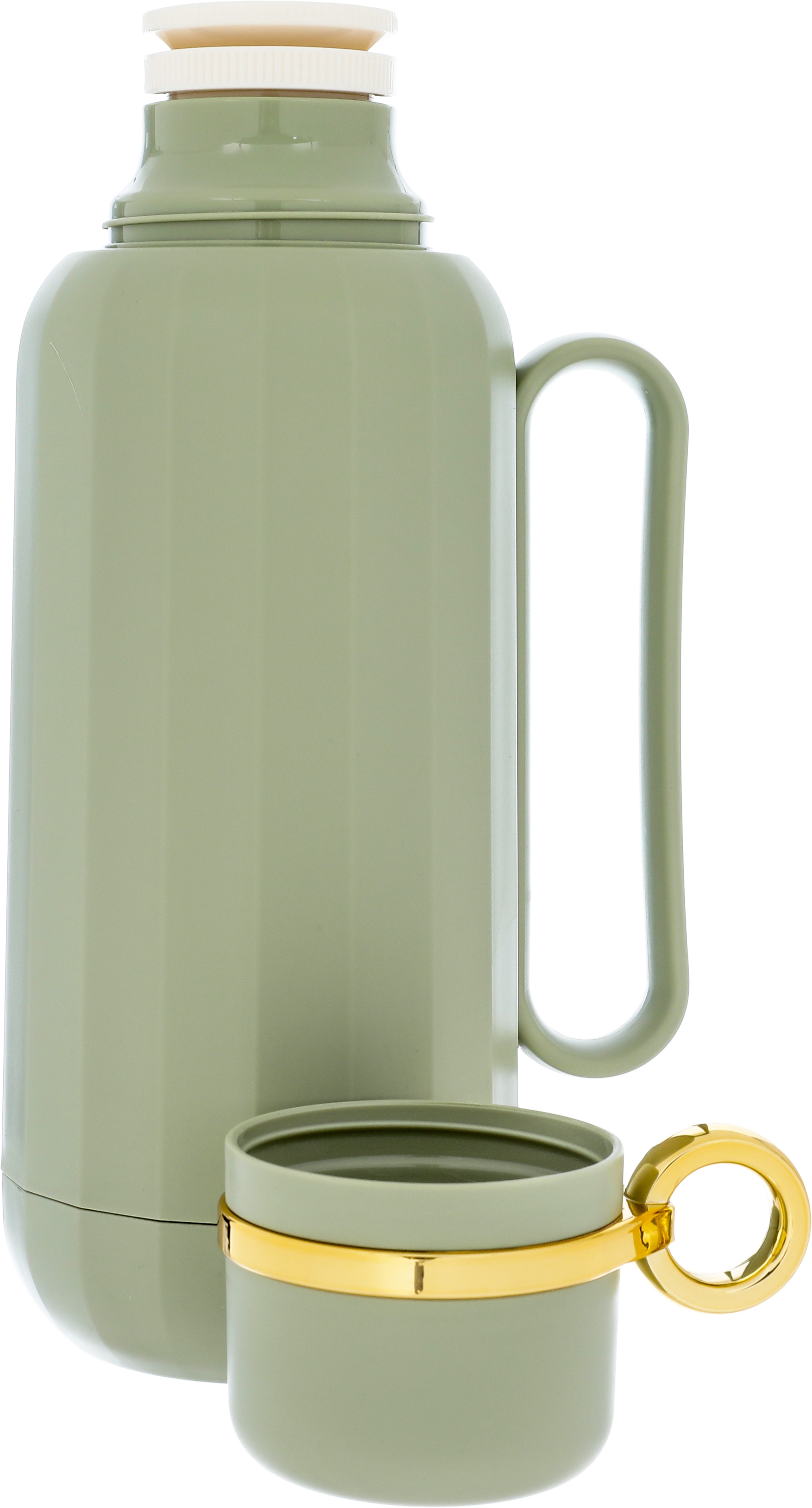 Timeless thermos, 1 liter, thermal glass inner container, plastic outer shell - olive green product image 4