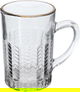طقم بيالات شاي زجاج ماكس جلاس، بخط ذهبي، 6 قطع - شفاف product image 2