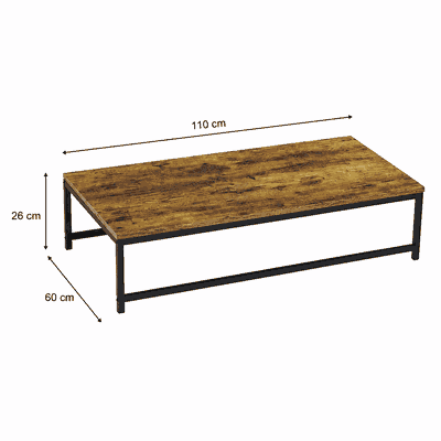 طقم طاولات خشب MDF و معدن، 5 قطع - بنى product image 3