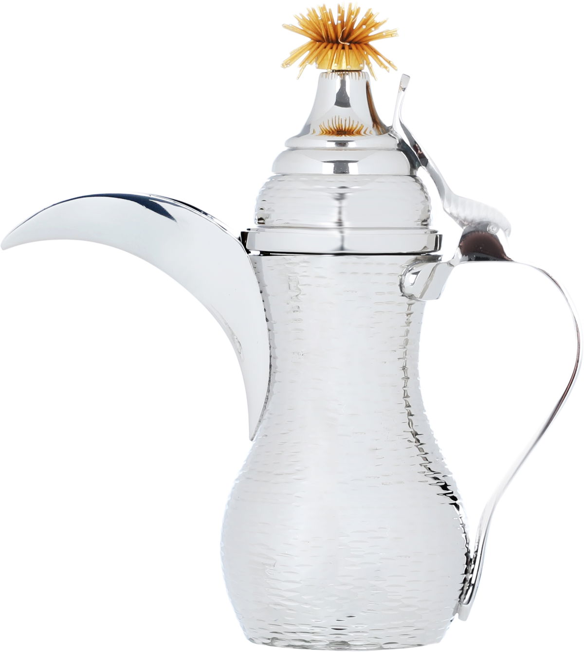 طقم ضيافة دلة تمرية صحن نوا استيل السيف غاليري، 32×32×30 سم، 4 قطع - فضي product image 2