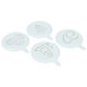 طقم قوالب تزيين القهوة بلاستيك السيف غاليري، 4 قطع - أبيض product image 2