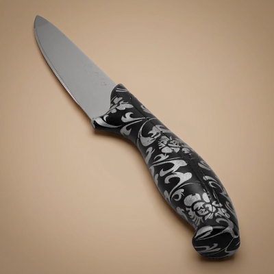 طقم سكاكين فاكهة استيل وبلاستيك السيف غاليري، 6 قطع، يد أسود - فضي product image 1