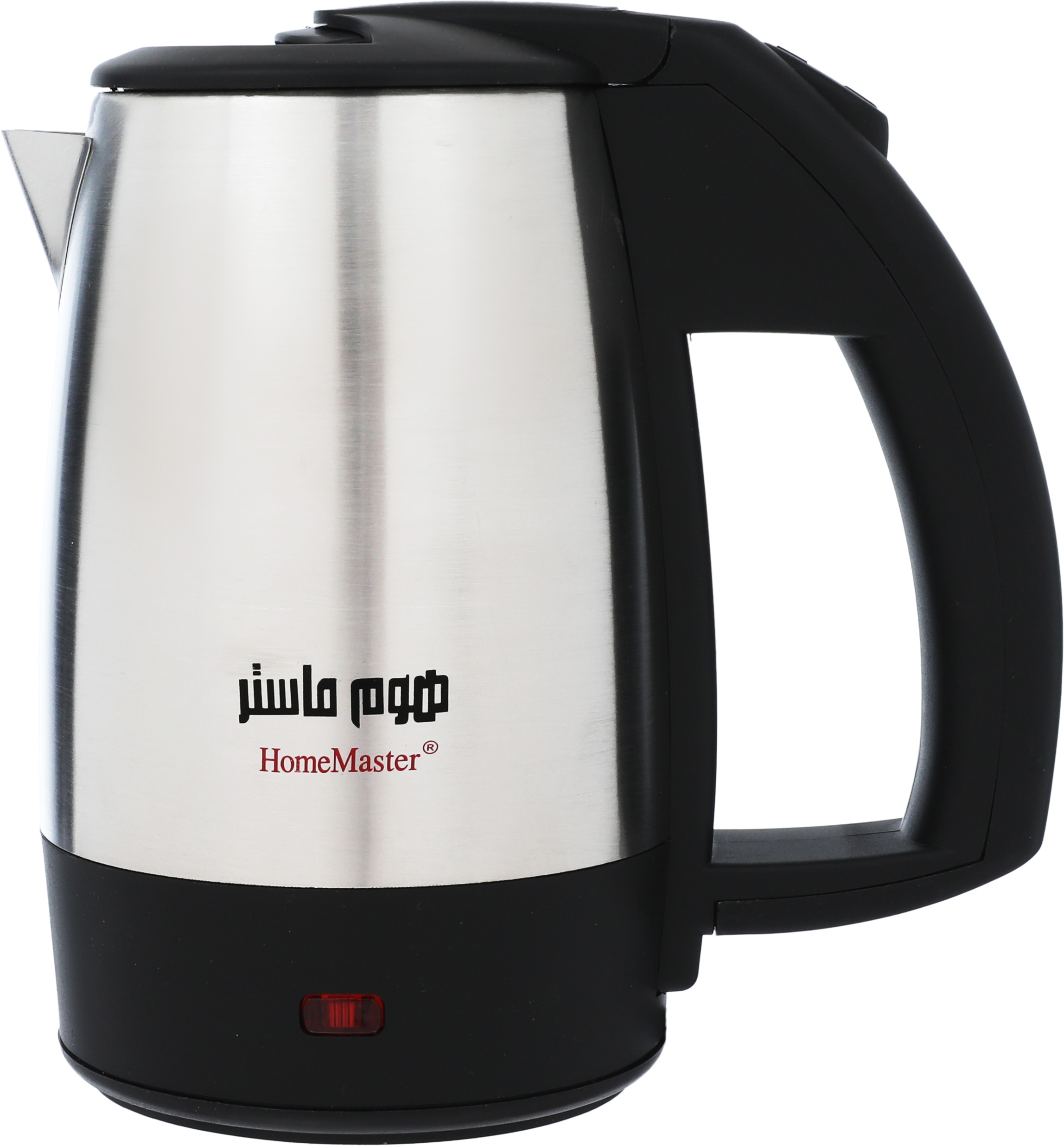 غلاية مياه زجاج هوم ماستر، 800 واط، 0.5 لتر - فضي اسود product image
