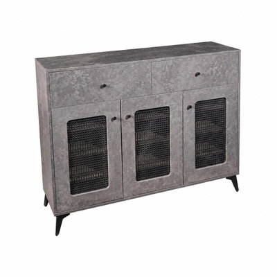 Modern MDF wooden buffet, 95×100×35 cm - Gray product image 3