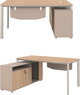 مكتب إداري خشب MDF، 160x80x75 سم - خشبي فاتح بيج product image 1