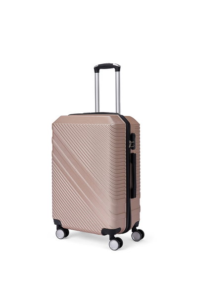 طقم شنط سفر ABS ليمرا، 3 مقاسات، 4 عجلات، زاويه 360 درجة، LMA-1535 - ذهبي product image 2