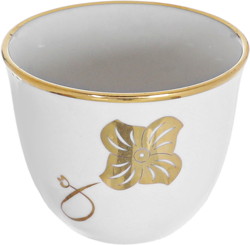 Royal Glass Areej Porcelain Coffee Cups and Teapots Set, 0.09/0.2 L, Saucers, Spoons, 24 Pieces - clear White product image 2