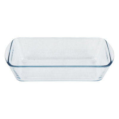 Pyrex glass oven tray, 28 cm, rectangular, French - transparent product image 3