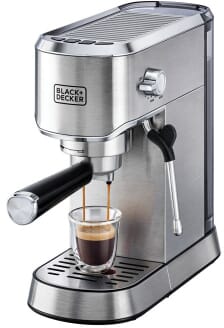 ماكينة قهوة اسبريسو بلاك اند ديكر، 1450 واط، 15 بار، 1 لتر، ECM150-B5 - فضي product image