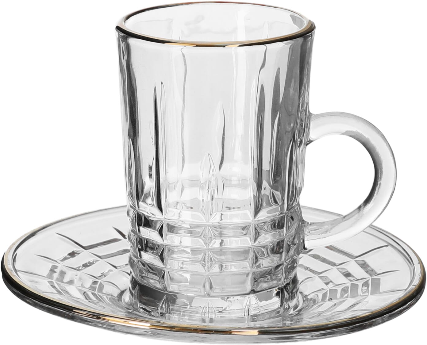 طقم تقديم بيالات شاي وقهوة زجاج السيف غاليري، 30 قطعة - شفاف product image 3