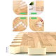 Kangaroo 11151515518 Parquet Foam Flooring, 60 x 60 meters, 1 cm thick, 4 interlocking tiles - Wood Brown product image 5