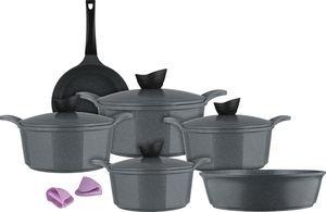 Badreig Granite Cookware Set, 12 Pieces - Dark Grey product image