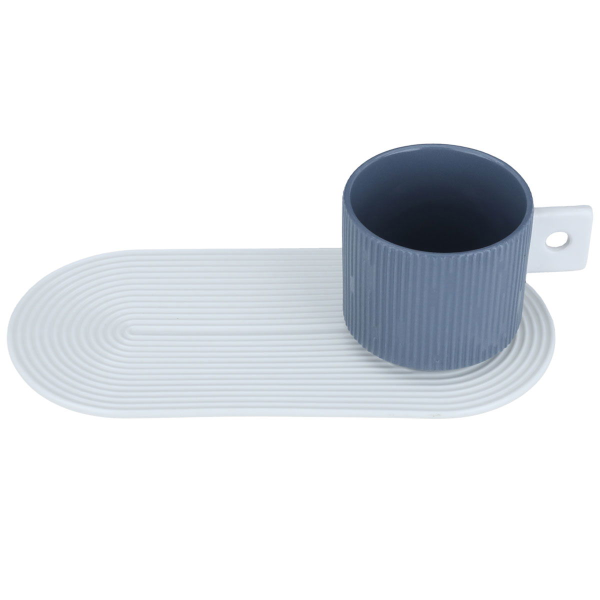 Al Saif Gallery Ceramic Tea Cup and Saucer Set, 2 Pieces, 200 ml, 22x10 cm - Dark Navy product image 2