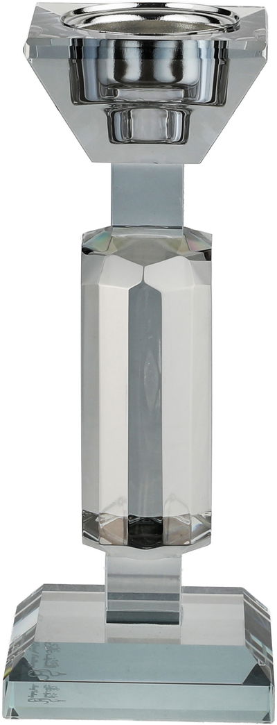 مبخرة زجاج السيف غاليري، 7x7x18 سم، قاعدة مربع - أسود شفاف product image 3