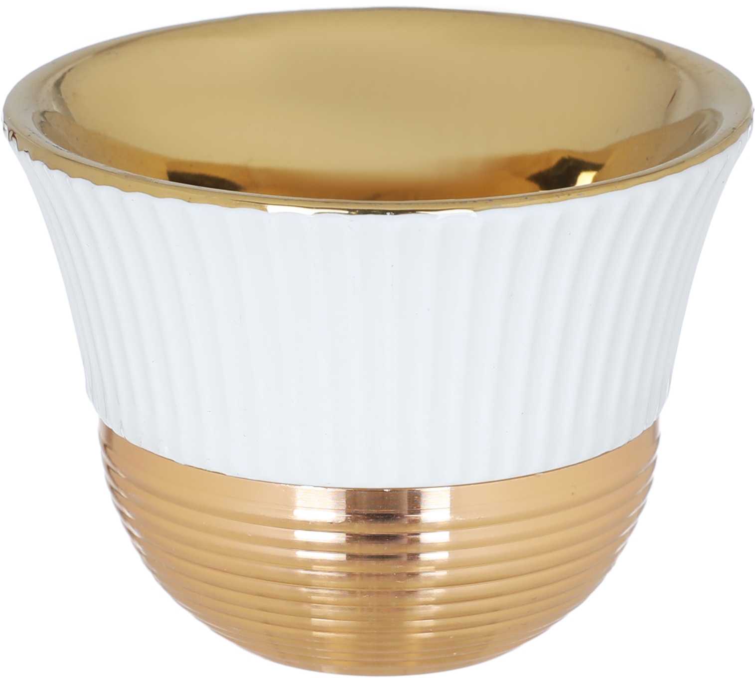 Al Saif Gallery Porcelain Arabic Coffee Cups Set, Gold Striped, 12 Pieces - White product image 2