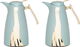 Al Saif Gallery Karma thermos set, 1 liter, 2 pieces, thermal glass inner shell, steel outer shell - Tiffany product image 1