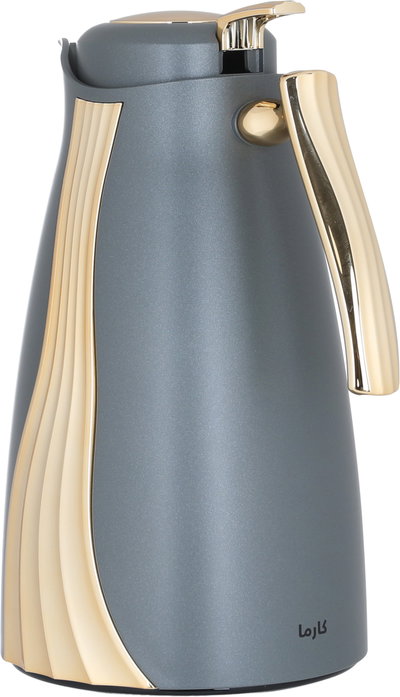 Karma Saif Gallery Thermos Set, 1/1 Liter, 2 Pieces, Inner Glass, Pressure Cooker - Dark Grey product image 4
