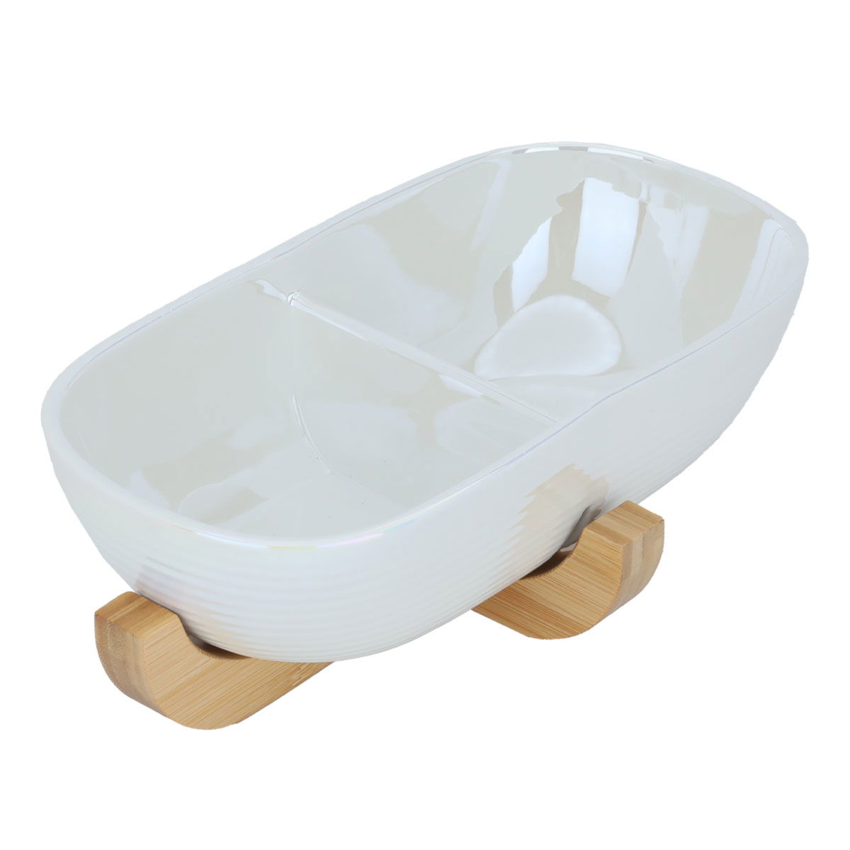 Al Saif Gallery porcelain serving bowl, 26 x 14 x 9 cm, base - white product image 2