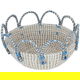 طوفرية تقديم خوص السيف غاليري، 34×34×12 سم، دائري - بيج أزرق product image 1